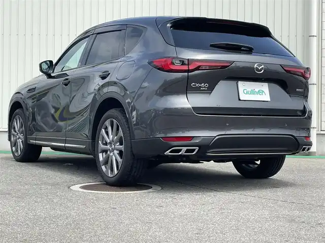 マツダ ＣＸ－６０ 富山県 2023(令5)年 2万km マシーングレープレミアムM ４WD/サンルーフ／/革シート／/メーカーナビ／/フルセグＴＶ／/Ｂｌｕｅｔｏｏｔｈ／/パノラミックビューモニター／/ＡＣ１００Ｖ電源／/ＡｐｐｌｅＣａｒＰｌａｙ／/ａｎｄｒｏｉｄａｕｔｏ／/前後Ｄレコーダー／/ＥＴＣ２．０／/パワーシート/シートヒーター/エアシート/レーダークルーズコントロール/衝突軽減ブレーキ/レーンキープアシスト/ブラインドスポットモニター/LEDオートライト