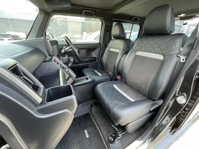 ダイハツ タフト G 滋賀県 2021(令3)年 4.8万km ブラックマイカメタリック 社外ナビ/CD.DVD.Bluetooth.フルセグ/バックカメラ/衝突軽減ブレーキ/コーナーセンサー/前席シートヒーター/アイドリングストップ/ステアリングスイッチ/前後ドライブレコーダー/ETC/電子パーキング/ブレーキホールド/LEDヘッドライト/オートライト/レザー調シートカバー/ガラスルーフ/スマートキー/純正アルミホイール