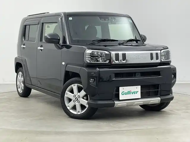 ダイハツ タフト G 新潟県 2021(令3)年 4.8万km ブラックマイカメタリック ストラーダSDナビ【CN-RE07WD】/　CD.DVD.Bluetooth.フルセグTV/バックモニター/衝突被害軽減ブレーキ/コーナーセンサー/前席シートヒーター/アイドリングストップ/ステアリングスイッチ/前後ドライブレコーダー/ETC/電子パーキング/ブレーキホールド/LEDヘッドライト/オートライト/レザー調シートカバー/ガラスルーフ/スマートキー/純正アルミホイール