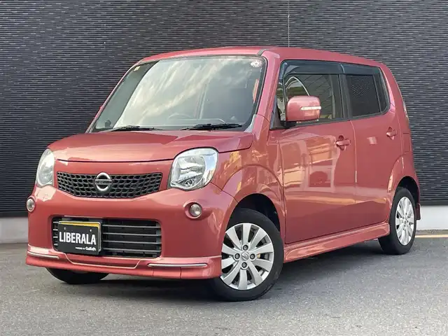 日産 モコ X 大分県 2012(平24)年 7.3万km ピンク 当店買取車両/保証書/取扱説明書/社外ナビ（AVIC-MRZ009）/DTV/Bluetooth/CD/DVD/バックカメラ/ハロゲンヘッドライト/レベライザー/純正14インチAW/純正フロアマット/純正ドアバイザー/スマートキー/電動格納ミラー