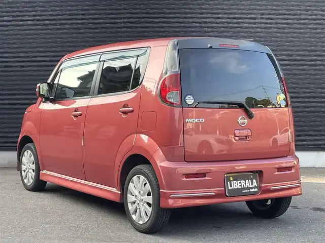 日産 モコ X 大分県 2012(平24)年 7.3万km ピンク 当店買取車両/保証書/取扱説明書/社外ナビ（AVIC-MRZ009）/DTV/Bluetooth/CD/DVD/バックカメラ/ハロゲンヘッドライト/レベライザー/純正14インチAW/純正フロアマット/純正ドアバイザー/スマートキー/電動格納ミラー