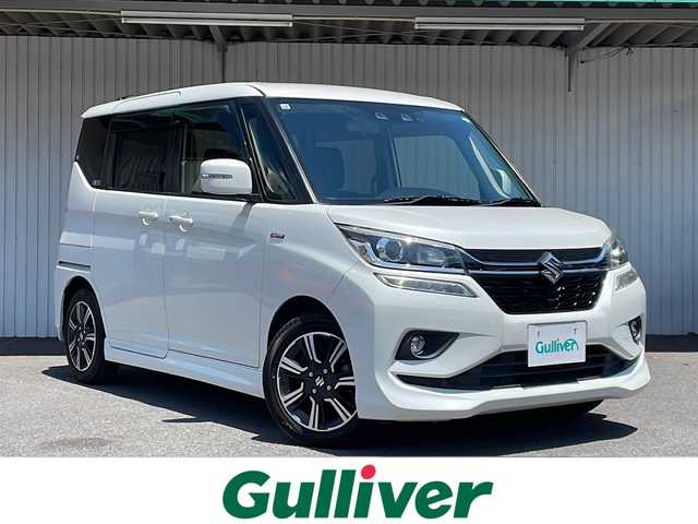 スズキ ソリオ バンディット HV MV 長野県 2019(令1)年 3.6万km ピュアホワイトP デュアルカメラブレーキサポート/純正８インチナビフルセグTV/バックカメラ/ビルトインETC/ドライブレコーダー/左側パワースライドドア/レーダークルーズコントロール/シートヒーター /保証書/取説/スペアキー