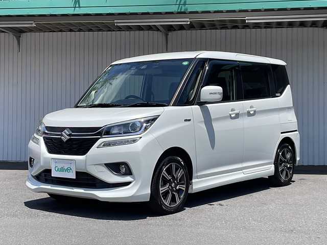 スズキ ソリオ バンディット HV MV 長野県 2019(令1)年 3.6万km ピュアホワイトP デュアルカメラブレーキサポート/純正８インチナビフルセグTV/バックカメラ/ビルトインETC/ドライブレコーダー/左側パワースライドドア/レーダークルーズコントロール/シートヒーター /保証書/取説/スペアキー