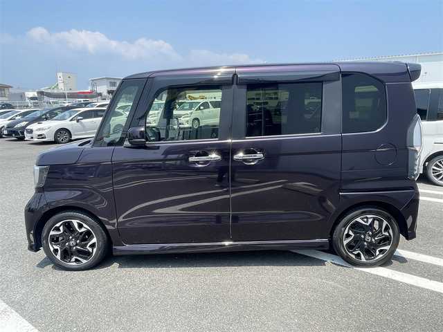 ホンダ Ｎ ＢＯＸ カスタム G L ターボ ホンダセンシング 熊本県 2018(平30)年 8.7万km プレミアムベルベットパープル・パール (株)IDOMが運営する【じしゃロン熊本店】の自社ローン専用車両になります。こちらは現金またはオートローンご利用時の価格です。自社ローンご希望の方は別途その旨お申付け下さい　/社外ナビ（CN-RE04D）/バックカメラ/フルセグテレビ/DVD/CD/Bluetooth接続/ビルトインETC/ハーフレザーシート/両側パワースライドドア/クルーズコントロール/LEDヘッドライト/スマートキー/純正アルミホイール