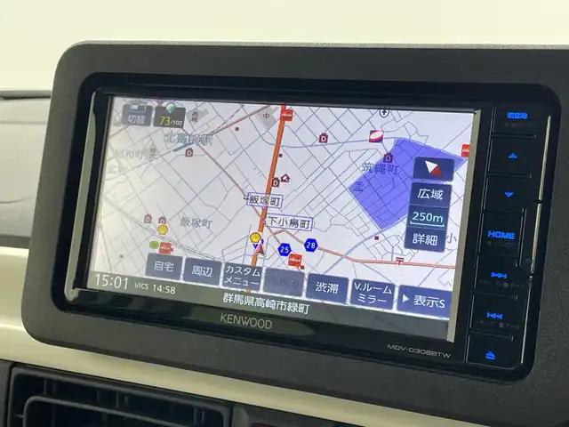 ダイハツ ムーヴ キャンバス ストライプス G ターボ 群馬県 2022(令4)年 2.4万km シャイニングホワイトパール/サンドベージュメタリック ナビ　バックカメラ　両側電動スライドドア　シートヒーター　衝突被害軽減ブレーキ　アダプティブクルーズコントロール　レーンアシスト　電動パーキングブレーキ　LEDライト　ETC　スマートキー　禁煙車