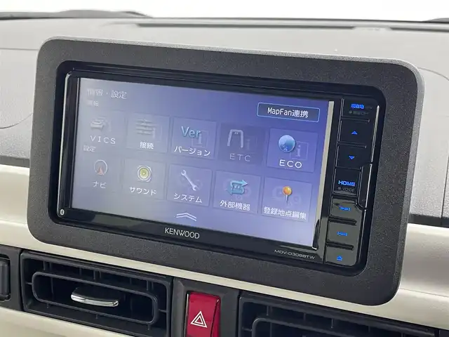 ダイハツ ムーヴ キャンバス ストライプス G ターボ 群馬県 2022(令4)年 2.4万km シャイニングホワイトパール/サンドベージュメタリック ナビ　バックカメラ　両側電動スライドドア　シートヒーター　衝突被害軽減ブレーキ　アダプティブクルーズコントロール　レーンアシスト　電動パーキングブレーキ　LEDライト　ETC　スマートキー　禁煙車