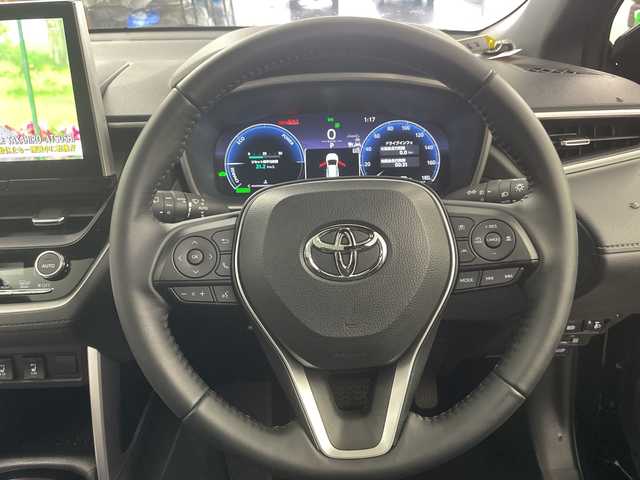 トヨタ カローラ クロス ハイブリッド Z 道央・札幌 2025(令7)年 0.8万km アティチュードブラックマイカ ・4WD/ムーンルーフ/モデリスタエアロ/・トヨタセーフティセンス/・レーダークルーズコントロール/・プリクラッシュセーフティ/・純正ディスプレイオーディオ　/・フルセグ/BT/USB/バックカメラ/・パワーバックドア/・ハーフレザーシート/D席パワーシート/・前席シートヒーター/・LEDオートライト/オートマチックハイビーム/・ETC2.0/ステアリングスイッチ/・スマートキー