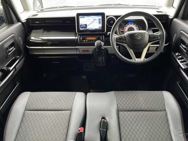 スズキ スペーシア カスタム HYBRID XS ターボ 栃木県 2019(令1)年 7.6万km ブルーイッシュブラックパール3 KENWOOD 8インチナビ/・Bluetooth CD DVD/・TV フルセグ/・バックカメラ/両側パワースライドドア/クルーズコントロール/ハーフレザーシート/衝突被害軽減システム/コーナーセンサー/レーンキープアシスト/LEDヘッドライト/オートライト