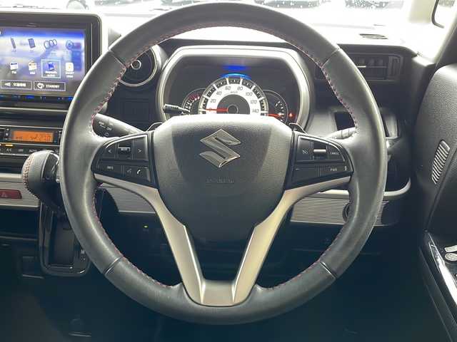 スズキ スペーシア カスタム HYBRID XS ターボ 栃木県 2019(令1)年 7.6万km ブルーイッシュブラックパール3 KENWOOD 8インチナビ/・Bluetooth CD DVD/・TV フルセグ/・バックカメラ/両側パワースライドドア/クルーズコントロール/ハーフレザーシート/衝突被害軽減システム/コーナーセンサー/レーンキープアシスト/LEDヘッドライト/オートライト