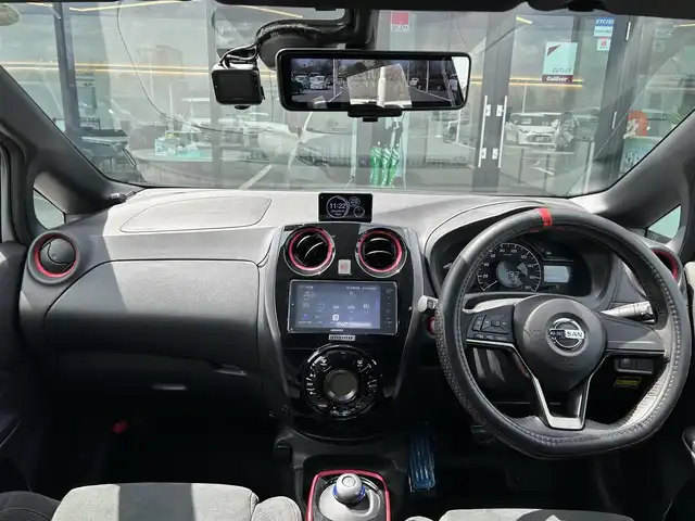 日産 ノート e－パワー ニスモ 栃木県 2017(平29)年 1.7万km ブリリアントホワイトパール KENWOODナビ/CD・DVD再生/フルセグTV/アラウンドビューモニター/エマージェンシーブレーキ/デジタルインナーミラー/スマートキー/プッシュスタート /ドライブレコーダー/LEDライト/オートライト /ETC/横滑り防止装置