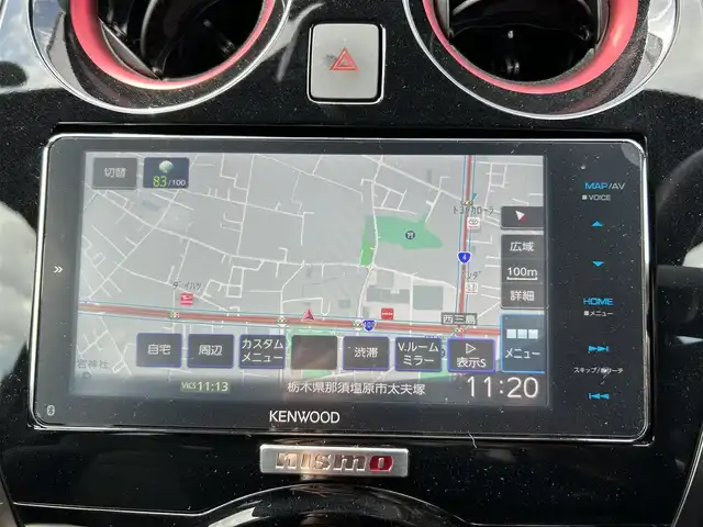 日産 ノート e－パワー ニスモ 栃木県 2017(平29)年 1.7万km ブリリアントホワイトパール KENWOODナビ/CD・DVD再生/フルセグTV/アラウンドビューモニター/エマージェンシーブレーキ/デジタルインナーミラー/スマートキー/プッシュスタート /ドライブレコーダー/LEDライト/オートライト /ETC/横滑り防止装置