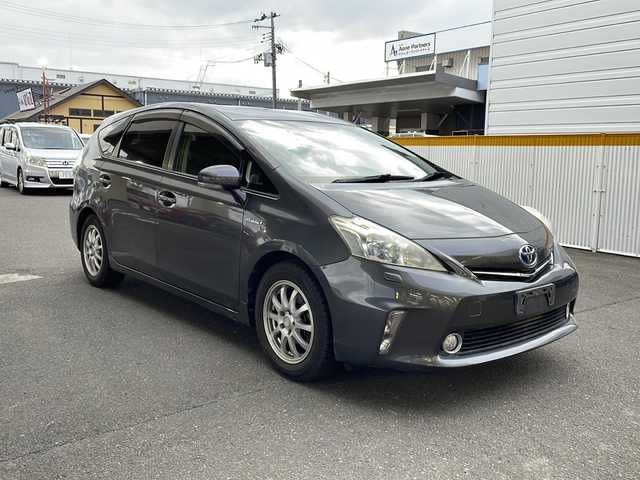 トヨタ プリウス α G 宮城県 2012(平24)年 9.8万km グレーメタリック 純正メモリーナビ/フルセグTV/（BT/CD/DVD）/バックカメラ/クルーズコントロール/LEDヘッドライト/スマートキー/ビルトインETC/サイド＆カーテンエアバック/ISOFIX/保証書/取扱説明書