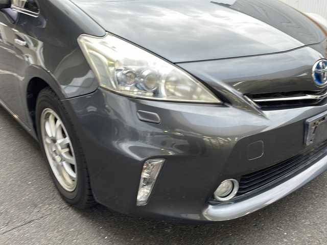 トヨタ プリウス α G 宮城県 2012(平24)年 9.8万km グレーメタリック 純正メモリーナビ/フルセグTV/（BT/CD/DVD）/バックカメラ/クルーズコントロール/LEDヘッドライト/スマートキー/ビルトインETC/サイド＆カーテンエアバック/ISOFIX/保証書/取扱説明書