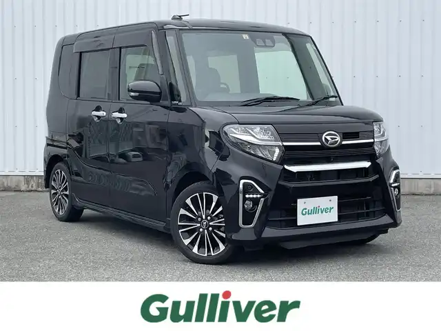ダイハツ タント カスタム RS 福岡県 2022(令4)年 4.3万km ブラックマイカメタリック スマートアシスト/衝突軽減/レーンキープアシスト/パーキングセンサー/純正９インチナビ（ＮＭＺＮ－Ｙ７２ＤＳ）/フルセグTV/CD/DVD/SD/BT/HDMI/全周囲カメラ/両側パワースライドドア/レーダークルーズコントロール/ハーフレザーシート/前席シートヒーター/純正１５ＡＷ/ビルトインETC/LEDヘッドライト/フォグランプ/電動パーキング/ブレーキホールド/シートバックテーブル/ロールサンシェード/テレビキャンセラー