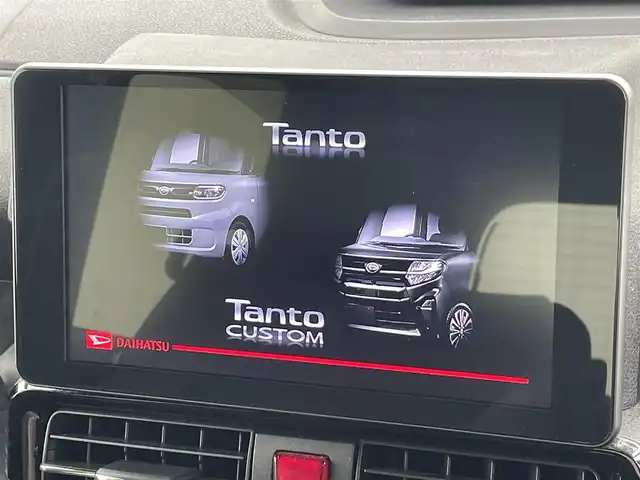 ダイハツ タント カスタム RS 福岡県 2022(令4)年 4.3万km ブラックマイカメタリック スマートアシスト/衝突軽減/レーンキープアシスト/パーキングセンサー/純正９インチナビ（ＮＭＺＮ－Ｙ７２ＤＳ）/フルセグTV/CD/DVD/SD/BT/HDMI/全周囲カメラ/両側パワースライドドア/レーダークルーズコントロール/ハーフレザーシート/前席シートヒーター/純正１５ＡＷ/ビルトインETC/LEDヘッドライト/フォグランプ/電動パーキング/ブレーキホールド/シートバックテーブル/ロールサンシェード/テレビキャンセラー