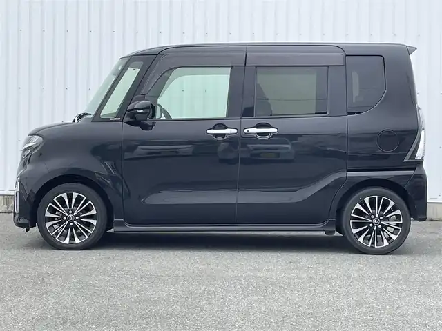 ダイハツ タント カスタム RS 福岡県 2022(令4)年 4.3万km ブラックマイカメタリック スマートアシスト/衝突軽減/レーンキープアシスト/パーキングセンサー/純正９インチナビ（ＮＭＺＮ－Ｙ７２ＤＳ）/フルセグTV/CD/DVD/SD/BT/HDMI/全周囲カメラ/両側パワースライドドア/レーダークルーズコントロール/ハーフレザーシート/前席シートヒーター/純正１５ＡＷ/ビルトインETC/LEDヘッドライト/フォグランプ/電動パーキング/ブレーキホールド/シートバックテーブル/ロールサンシェード/テレビキャンセラー
