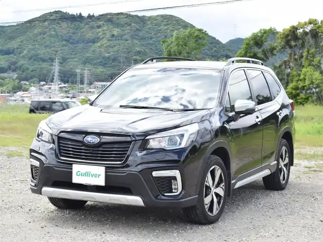 スバル フォレスター ハイブリッド アドバンス 兵庫県 2019(平31)年 3.8万km 黒 純正ナビ/バックカメラ/サイドカメラ/ETC/ルーフレール/ドライブレコーダー/アイサイト/レーダークルーズコントロール/茶色本革シート/シートヒーター/パワーシート/LEDヘッドライト/オートライト/デジタルインナーミラー/スマートキー