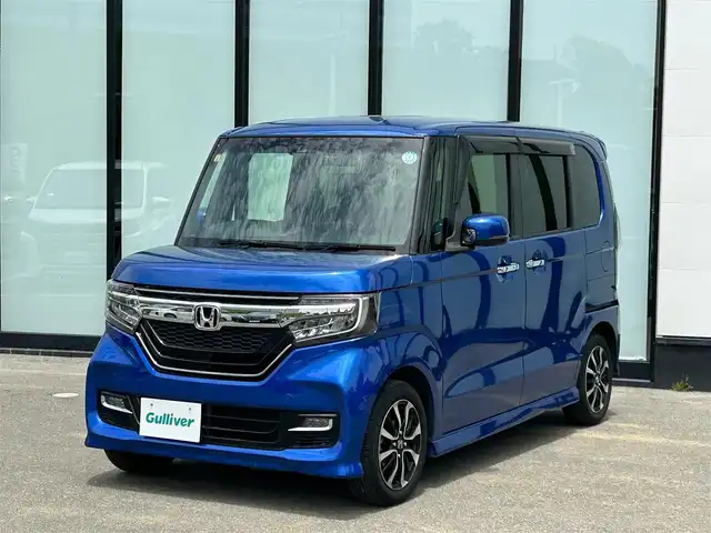 ホンダ Ｎ ＢＯＸ カスタム G EX ホンダセンシング 大阪府 2018(平30)年 4.1万km ブリリアントスポーティブルーメタリック2トーン 純正８インチナビ/   フルセグTV/CD/DVD/Bluetooth/USB/バックモニター/衝突軽減ブレーキ/横滑り防止装置/コーナーセンサー/両側パワースライドドア/レーダークルーズコントロール/レーンキープアシスト/ドライブレコーダー/純正14インチアルミホイール/純正フロアマット/プッシュスタート/スマートキー/ＥＴＣ/ＬＥＤ