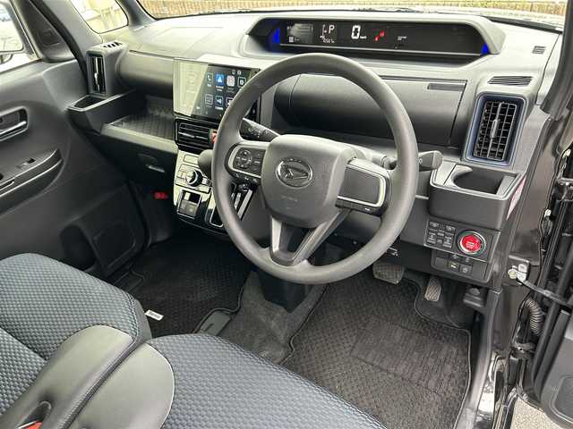 ダイハツ タント カスタム X 滋賀県 2023(令5)年 1.1万km ブラックマイカメタリック ガソリン/2WD(FF)/CVT/両側パワースライドドア/9インチ純正ディスプレイオーディオ/(FM/AM/フルセグ/Bluetooth/HDMI/USB)/パノラマモニター/バックカメラ/前ドライブレコーダー/ETC/スマートアシスト/・プリクラッシュブレーキアシスト	/・踏み間違い防止アシスト	/・レーンキープアシスト	/・標識検知機能	/運転席・助手席シートヒーター/電動格納ミラー/アイドリングストップ/電動パーキング/ブレーキホールド/ステアリングスイッチ/オートライト/LEDヘッドライト/フロントフォグ/フルオートエアコン/プッシュスタート/スマートキー/スペアキー/純正フロアマット