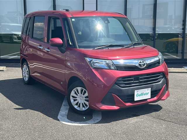 トヨタ タンク X S 岐阜県 2017(平29)年 12.1万km マゼンタベリーマイカM 登録時走行距離120405m/社外７型ナビ/ワンセグＴＶ/CDチェンジャー/AUX/バックカメラ/コーナーセンサー後方/ハロゲンライト/オートライト/ビルトインＥＴＣ/プッシュスタート/スマートキー/スペアキー一本/サイドアンダーミラー/衝突被害軽減システム/片側パワースライドドア/横滑り防止装置/パワーステアリング/パワーウィンドウ/アイドリングストップ