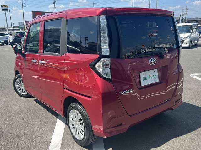 トヨタ タンク X S 岐阜県 2017(平29)年 12.1万km マゼンタベリーマイカM 登録時走行距離120405m/社外７型ナビ/ワンセグＴＶ/CDチェンジャー/AUX/バックカメラ/コーナーセンサー後方/ハロゲンライト/オートライト/ビルトインＥＴＣ/プッシュスタート/スマートキー/スペアキー一本/サイドアンダーミラー/衝突被害軽減システム/片側パワースライドドア/横滑り防止装置/パワーステアリング/パワーウィンドウ/アイドリングストップ