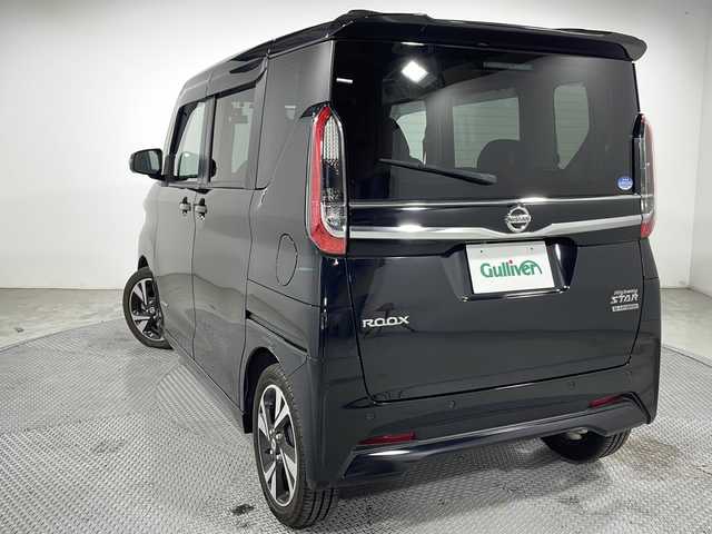 日産 ルークス HWS Gターボ プロパイロットED 広島県 2020(令2)年 3万km ブラック 純正ナビ　/アラウンドビューモニター　/両側パワースライドドア　/クルーズコントロール　/プロパイロット　/コーナーセンサー　/レーンキープ　/オートハイビーム　/ＥＴＣ　/ＬＥＤヘッドライト　/衝突軽減　/前後ドラレコ/純正15インチアルミホイール(165/55/R15)/エアバック(運転席/助手席/サイド)/カーテンエアバック