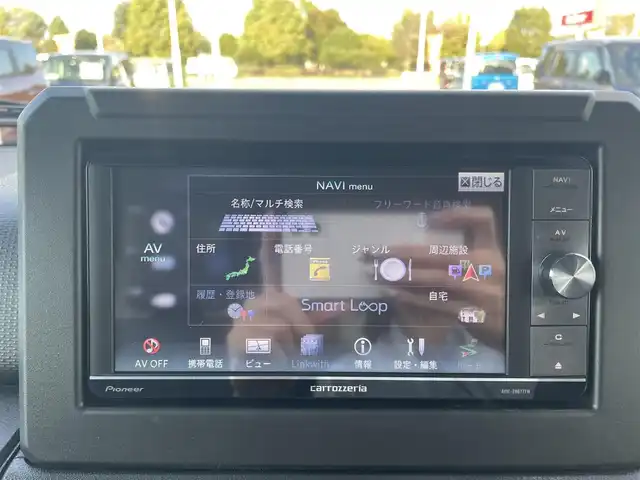 スズキ ジムニー XC 栃木県 2024(令6)年 0.7万km ブルーイッシュブラックパール3 スズキセーフティサポート/社外ナビ/フルセグTV/DVD/Bluetooth/ETC/シートカバー/シートヒーター/クルーズコントロール/スマートキー/プッシュスタート/アイドリングストップ/LEDヘッドライト/フォグランプ/オートハイビーム/社外16インチAW/OPENCOUNTRY　ホワイトレターR/Tタイヤ/サイド/カーテンエアバッグ/保証書/取説