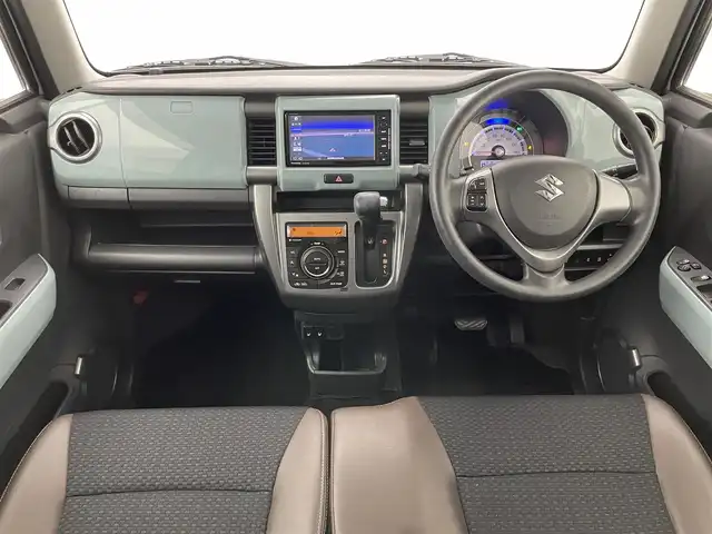 スズキ ハスラー タフワイルド 愛知県 2019(令1)年 5.2万km オフブルーメタリック/ブラック 2トーン 社外ナビ　バックカメラ　シートヒーター　禁煙車　フルセグＴＶ　ＤＶＤ再生　ドラレコ　ＥＴＣ　ＵＳＢ接続　茶ハーフレザー　衝突軽減　車線逸脱　ＨＩＤオートライト　社外フロアマット　アイドリングストップ　デュアルカメラブレーキサポート　プッシュスタート　スマートキー