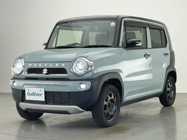 スズキ ハスラー タフワイルド 愛知県 2019(令1)年 5.2万km オフブルーメタリック/ブラック 2トーン 社外ナビ　バックカメラ　シートヒーター　禁煙車　フルセグＴＶ　ＤＶＤ再生　ドラレコ　ＥＴＣ　ＵＳＢ接続　茶ハーフレザー　衝突軽減　車線逸脱　ＨＩＤオートライト　社外フロアマット　アイドリングストップ　デュアルカメラブレーキサポート　プッシュスタート　スマートキー