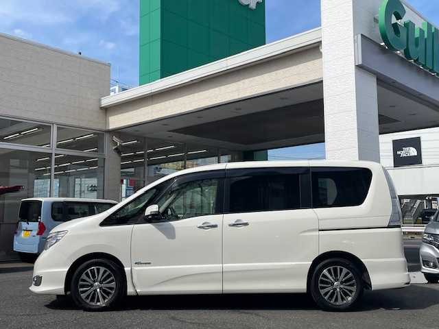 日産 セレナ ハイウェイS S HV Aセーフ 埼玉県 2014(平26)年 7.5万km ブリリアントホワイトパール 外部検査済み/ワンオーナー/後期型/アドバンスドセーフティパッケージ/純正ナビ/フルセグTV/アラウンドビューカメラ/エマージェンシーブレーキ/両側電動スライドドア/コーナーセンサー/LEDヘッドライト/純正16インチアルミホイール/フロアマット/ドアバイザー/ETC/スマートキー/新車保証書/取扱説明書