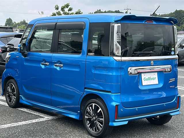 スズキ スペーシア カスタム HYBRID XS ターボ 千葉県 2017(平29)年 2.5万km ブリスクブルーM ナビＣＮ－ＲＺ７３Ｗ　全方位カメラ　クルコン　両側パワースライドドア　レーンキープアシスト　ドラレコ　フルセグ　Ｂｔ　ＤＶＤ　ＬＥＤライト　オートライト　コーナーセンサー　１５インチＡＷ ターボ