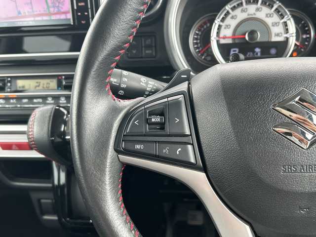 スズキ スペーシア カスタム HYBRID XS ターボ 千葉県 2017(平29)年 2.5万km ブリスクブルーM ナビＣＮ－ＲＺ７３Ｗ　全方位カメ　ドラレコ　Ｂｔ　フルセグＴＶ　ＥＴＣ　シートヒーター　レーンアシスト　ターボ　オートライト　ＬＥＤライト　１５インチＡＷ　両側パワースライドドア　コーナーセンサー