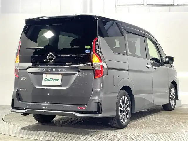日産 セレナ ハイウェイスター V 大阪府 2019(令1)年 3.2万km ダークメタルグレー/ダイヤモンドブラック ProPILOT 純正9incナビ(フルセグ/DVD再生/Bluetooth) 360カメラ ETC 両側パワースライドドア 衝突軽減 レーダークルコン クリアランスソナー パークアシスト ドラレコ