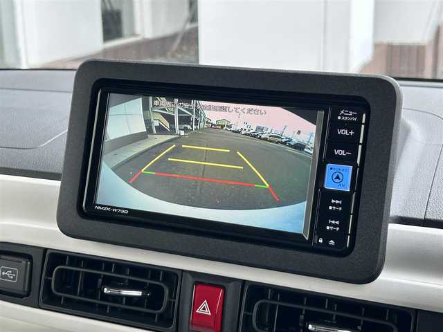ダイハツ ムーヴ キャンバス ストライプス G 静岡県 2024(令6)年 0.2万km シャイニングホワイトパール/レイクブルーメタリック スマートアシスト/純正メモリーナビ/ＤＶＤ再生/フルセグＴＶ/ＢＴオーディオ/バックカメラ/シートヒーター/両側電動スライドドア/ＬＥＤヘッド/オートハイビーム/フォグライト/保温機能付きホットカップホルダー/純正フロアマット