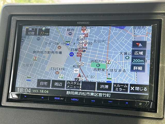 ホンダ Ｎ ＢＯＸ カスタム L スタイル+ブラック 静岡県 2022(令4)年 1.4万km クリスタルブラックパール ケンウッドナビ/・SD/・内蔵メモリ/・CD/DVD/・FM/AM/・フルセグTV/・Bluetooth/ホンダセンシング/●衝突軽減ブレーキ（CMBS）/●誤発進抑制機能/●歩行者事故低減ステアリング/●路外逸脱抑制機能/●渋滞追従機能付アダプティブクルーズコントロール（ACC）/●車線維持支援システム（LKAS）/●先行車発進お知らせ機能/●標識認識機能/●後方誤発進抑制機能/●オートハイビーム/主要装備/・バックカメラ/・運転席＋助手席シートヒーター/・ＥＴＣ/・コーナーセンサー/・ブレーキホールド/・電動パーキングブレーキ/・両側パワースライドドア/・サイドカーテンエアバッグ/・アレルクリーンプラスシート/・ブラック塗装純正14インチアルミ