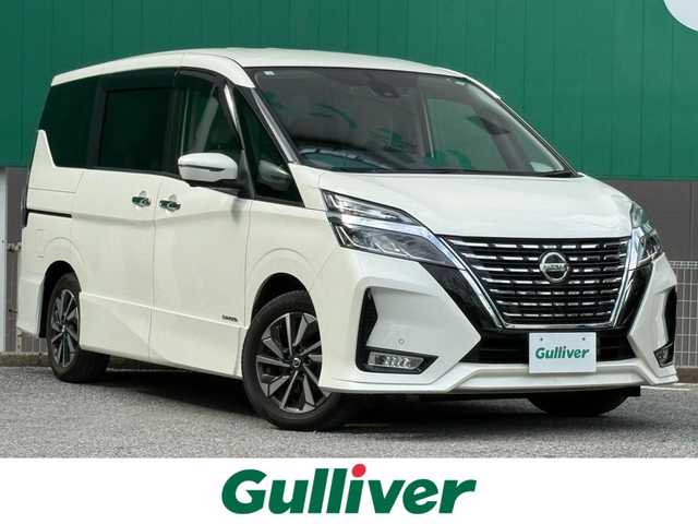 日産 セレナ ハイウェイスター V 千葉県 2020(令2)年 1.7万km ブリリアントホワイトパール 純正SDナビ（AM/FM/CD/DVD/Bluetooth）/フルセグTV/フリップダウンモニター/プロパイロット/両側パワースライドドア/インテリジェントパーキングアシスト/バックカメラ/サイドカメラ/全方位カメラ/ETC/衝突被害軽減システム/LEDヘッドライト/フォグランプ/後席テーブル（カップホルダー付き）/ロールサンシェード/純正アルミホイール/純正フロアマット
