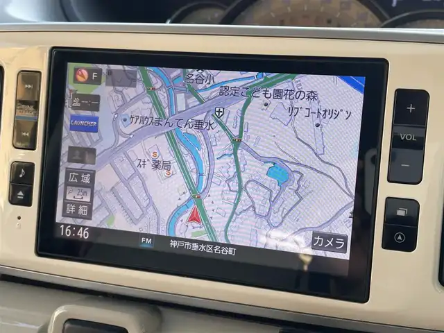 ダイハツ ムーヴ キャンバス G メイクアッフ SA Ⅱ 兵庫県 2016(平28)年 9.8万km スムースグレーマイカメタリック/ブラックマイカメタリック 2トーン (株)IDOMが運営する【じしゃロン神戸名谷店】の自社ローン専用車両になりますこちらは現金またはオートローンご利用時の価格です。自社ローンご希望の方は別途その旨お申付け下さい。/衝突被害軽減ブレーキ/純正8型ナビTV/（NSZN-X67D/CD/DVD/Bluetooth/フルセグTV)/純正LEDオートライト/純正LEDフォグ/純正セキュリティアラーム/純正フロアマット/両側電動スライドドア/クリアランスソナー/オート電動格納ミラー/スマートキー/プッシュエンジンスタート/新車時保証書/取扱い説明書