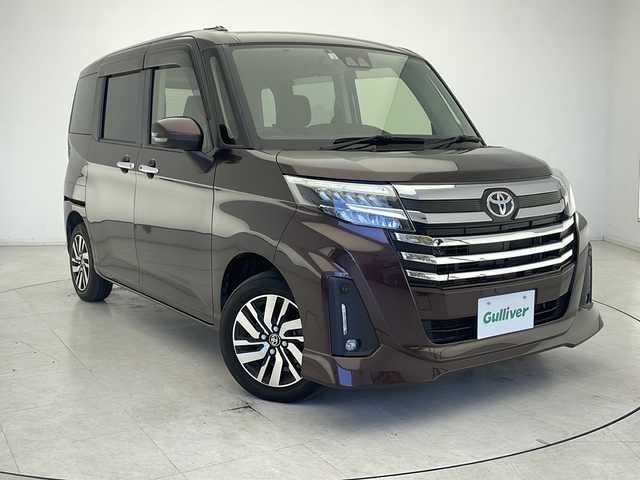 トヨタ ルーミー カスタムG 千葉県 2022(令4)年 6.2万km プラムブラウンパールクリスタルシャイン 衝突軽減ブレーキ/レーンキープアシスト/アイドリングストップ/レーダークルーズコントロール/オートライト/オートマチックハイビーム/LEDヘッドライト/フォグランプ/ディスプレイオーディオ/フルセグ/(bluetooth/ipod/AppleCarPlay/Android Auto)/バックカメラ/ステアリングスイッチ/本革巻きステアリング/ビルトインETC/スマートキー/サイドバイザー/後席サンシェード/ISO　FIX/純正フロアマット