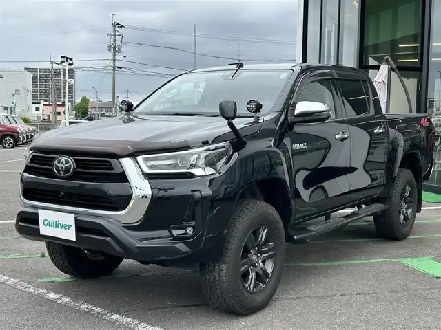 トヨタ ハイラックス Z 長崎県 2020(令2)年 4.2万km アティチュードブラックマイカ 4WD/純正ナビ(BT/CD/DVD)/フルセグTV/バックカメラ/ETC/レーダークルーズコントロール/クリアランスソナー/プリクラッシュセーフティシステム/レーンディパーチャーアラート/ロードサインアシスト/先行車発進告知機能/アクティブトラクションコントロール/ダウンヒルアシストコントロール制御/オートLSD/IC付ターボ/LEDヘッドランプ/本革巻きステアリング/上級ファブリックシート/純正17インチアルミホイール/スマートエントリー/スタートシステム/禁煙車