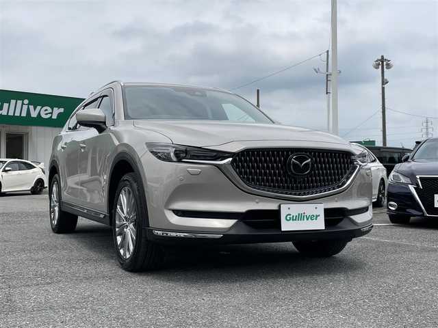 マツダ ＣＸ－８ XD エクスクルーシブモード 千葉県 2021(令3)年 4万km プラチナクォーツメタリック レザーシート/360°カメラ/BOSEプレミアムサウンド/純正マツダコネクトナビ/・Bluetooth/フルセグTV/前席パワーシート/1列目2列目シートヒーター/1列目2列目シートベンチレーション/パワーバックドア/レーンキープアシスト/アダプティブクルーズコントロール/ブラインドスポットモニター/スマートキー/前後コーナーセンサー/ヘッドアップディスプレイ/パドルシフト/純正19インチアルミホイール/置くだけ充電/純正アダプティブLEDヘッドライト/フォグランプ/本革巻ステアリング/純正前後ドライブレコーダー/社外ETC2.0/ドアバイザー/サイド＆カーテンエアバッグ/新車保証書＆取扱説明書