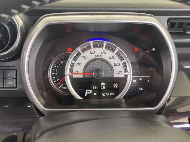 スズキ スペーシア カスタム HYBRID XS ターボ 富山県 2023(令5)年 3.2万km インディゴブルーメタリック/ブラック 社外SDナビ/フルセグ/Bluetooth/両側パワースライドドア/デュアルブレーキサポート/レーダークルーズコントロール/レーンキープアシスト/コーナーセンサー/ヘッドアップディスプレイ/アイドリングストップ/パドルシフト/リアテーブル/シートヒーター/ETC