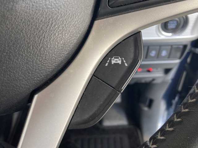 スズキ スペーシア カスタム HYBRID XS ターボ 富山県 2023(令5)年 3.2万km インディゴブルーメタリック/ブラック 社外SDナビ/フルセグ/Bluetooth/両側パワースライドドア/デュアルブレーキサポート/レーダークルーズコントロール/レーンキープアシスト/コーナーセンサー/ヘッドアップディスプレイ/アイドリングストップ/パドルシフト/リアテーブル/シートヒーター/ETC