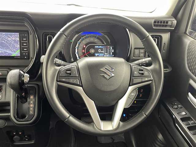 スズキ ハスラー HYBRID X 熊本県 2023(令5)年 6.3万km ブルーイッシュブラックパール3 ワンオーナー　/社外ナビ（ＣＤ・ＤＶＤ・フルセグ・ＢＴ・ＳＤ・ＵＳＢ）/バックカメラ　/レーンキープアシスト/ビルトインＥＴＣ　/後ろのみクリアランスソナー　/前席シートヒーター　/衝突軽減ブレーキ　/レーンキープアシスト　/横滑り防止/アイドリングストップ/純正フロアマット/純正１５インチAW/オートライト/LEDヘッドライト/フォグライト/スマートキー/プッシュスタート