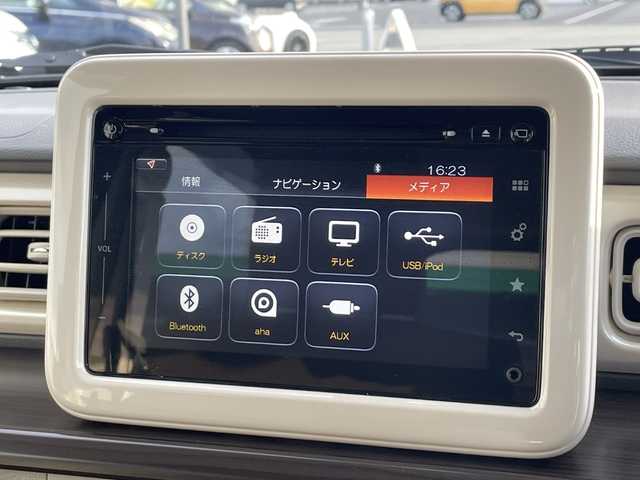 スズキ ラパン F リミテッド 島根県 2017(平29)年 4.1万km フェニックスレッドパール メーカーナビゲーション/フルセグ BT CD/レーダーブレーキサポート/全方位カメラ/D席シートヒーター/純正前方ドライブレコーダー/ビルトインETC/アイドリングストップ/AUTOライト/電動格納ミラー/ウィンカーミラー/純正ドアバイザー/純正14インチアルミホイール/ISOFIX/シートリフター/革巻きステアリング/ステアリングリモコン