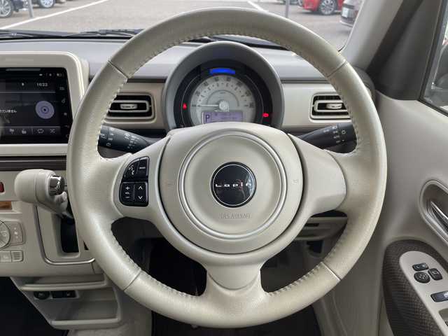 スズキ ラパン F リミテッド 島根県 2017(平29)年 4.1万km フェニックスレッドパール メーカーナビゲーション/フルセグ BT CD/レーダーブレーキサポート/全方位カメラ/D席シートヒーター/純正前方ドライブレコーダー/ビルトインETC/アイドリングストップ/AUTOライト/電動格納ミラー/ウィンカーミラー/純正ドアバイザー/純正14インチアルミホイール/ISOFIX/シートリフター/革巻きステアリング/ステアリングリモコン