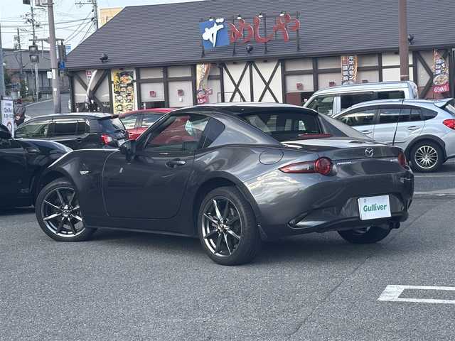 マツダ ロードスター ＲＦ VS 奈良県 2018(平30)年 11.2万km マシーングレープレミアムM 1オーナー/純正メーカーナビ/BT/TV/AUX/USB/AM/FM//ハードトップ電動オープン/コーナーセンサー/車線逸脱防止装置/レザーシート/シートヒーター/横滑り防止装置/ステアリングスイッチ/純正フロアマット/MTモード付AT/プッシュスタート/パドルシフト/Pウィンドウ/Pステアリング/保証書・取説・スペアキー