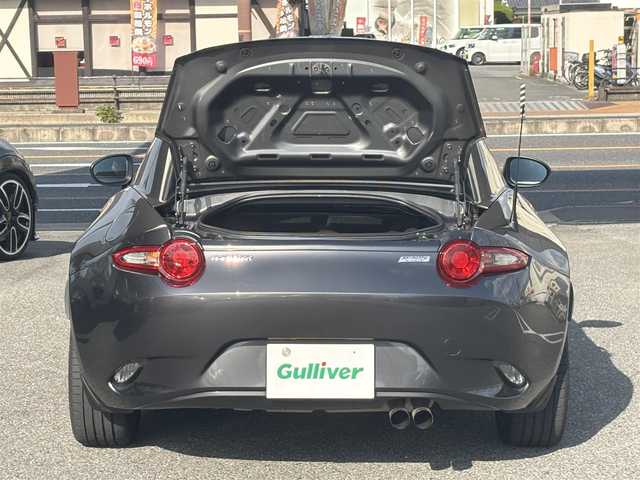 マツダ ロードスター ＲＦ VS 奈良県 2018(平30)年 11.2万km マシーングレープレミアムM 1オーナー/純正メーカーナビ/BT/TV/AUX/USB/AM/FM//ハードトップ電動オープン/コーナーセンサー/車線逸脱防止装置/レザーシート/シートヒーター/横滑り防止装置/ステアリングスイッチ/純正フロアマット/MTモード付AT/プッシュスタート/パドルシフト/Pウィンドウ/Pステアリング/保証書・取説・スペアキー