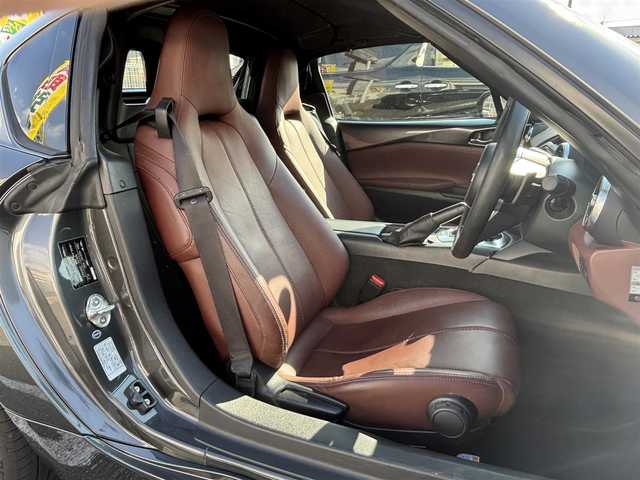 マツダ ロードスター ＲＦ VS 奈良県 2018(平30)年 11.2万km マシーングレープレミアムM 1オーナー/純正メーカーナビ/BT/TV/AUX/USB/AM/FM//ハードトップ電動オープン/コーナーセンサー/車線逸脱防止装置/レザーシート/シートヒーター/横滑り防止装置/ステアリングスイッチ/純正フロアマット/MTモード付AT/プッシュスタート/パドルシフト/Pウィンドウ/Pステアリング/保証書・取説・スペアキー