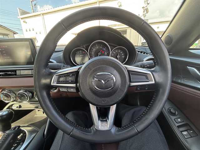 マツダ ロードスター ＲＦ VS 奈良県 2018(平30)年 11.2万km マシーングレープレミアムM 1オーナー/純正メーカーナビ/BT/TV/AUX/USB/AM/FM//ハードトップ電動オープン/コーナーセンサー/車線逸脱防止装置/レザーシート/シートヒーター/横滑り防止装置/ステアリングスイッチ/純正フロアマット/MTモード付AT/プッシュスタート/パドルシフト/Pウィンドウ/Pステアリング/保証書・取説・スペアキー