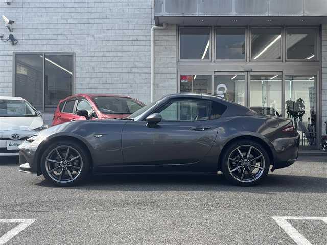 マツダ ロードスター ＲＦ VS 奈良県 2018(平30)年 11.2万km マシーングレープレミアムM 1オーナー/純正メーカーナビ/BT/TV/AUX/USB/AM/FM//ハードトップ電動オープン/コーナーセンサー/車線逸脱防止装置/レザーシート/シートヒーター/横滑り防止装置/ステアリングスイッチ/純正フロアマット/MTモード付AT/プッシュスタート/パドルシフト/Pウィンドウ/Pステアリング/保証書・取説・スペアキー